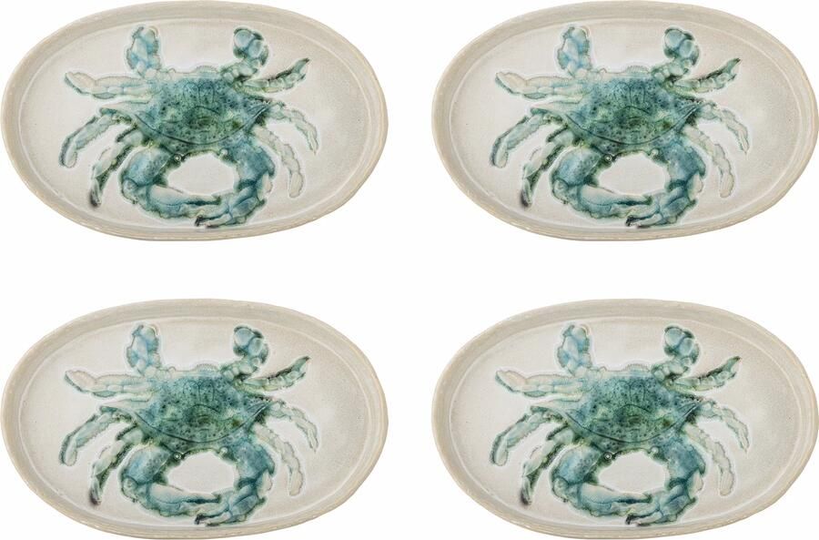 Bloomingville Bord Hadden Krab Set van 4 stuks Groen
