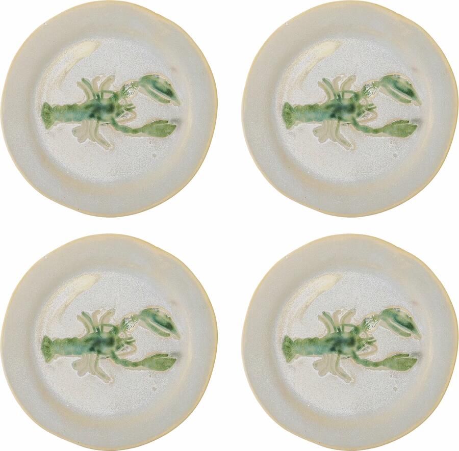 Bloomingville Bord Hadden Kreeft Set van 4 stuks Groen