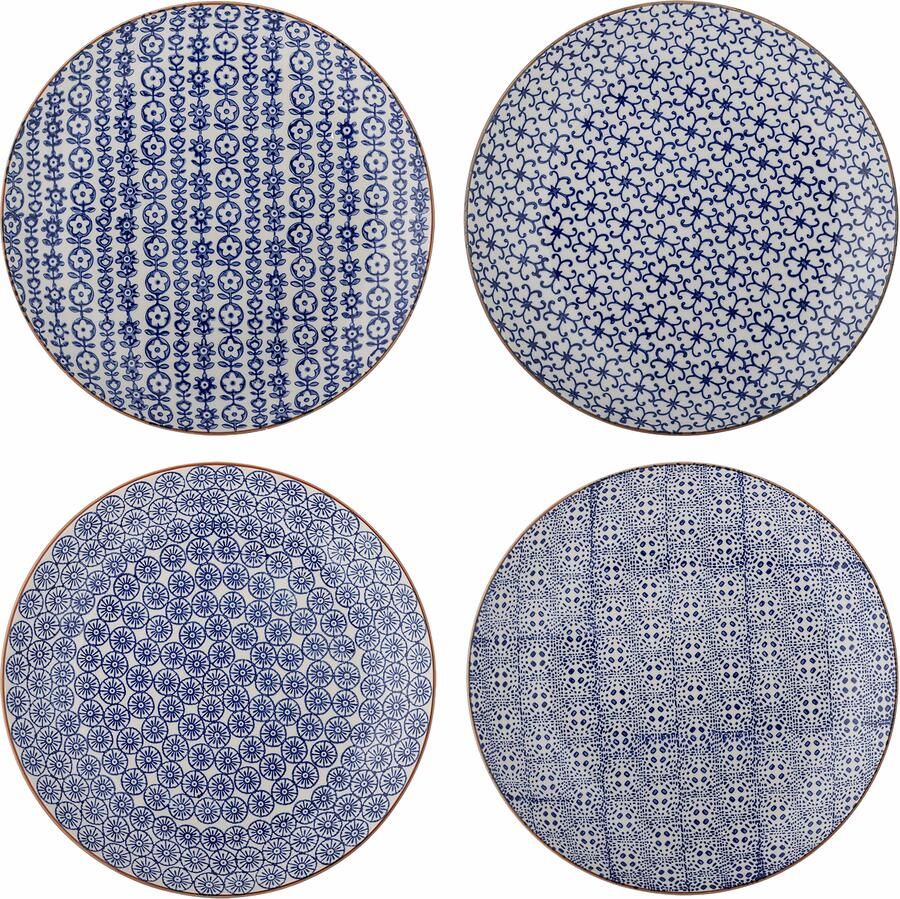 Bloomingville Bord Karine Set van 4 stuks Blauw
