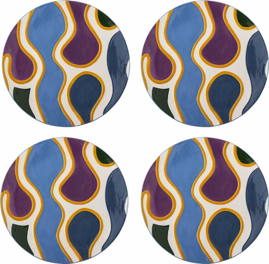 Bloomingville Bord Salacia Set van 4 stuks Meerkleurig