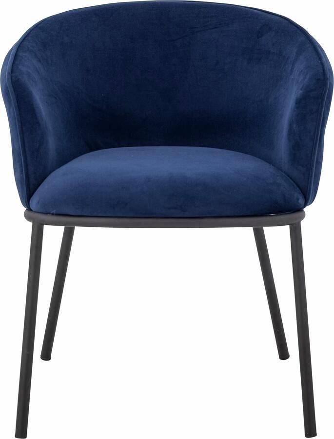 Bloomingville Eetkamerstoel Cortone Velvet Blauw