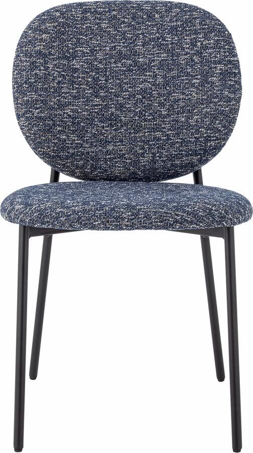 Bloomingville Eetkamerstoel Percey Chenille Blauw