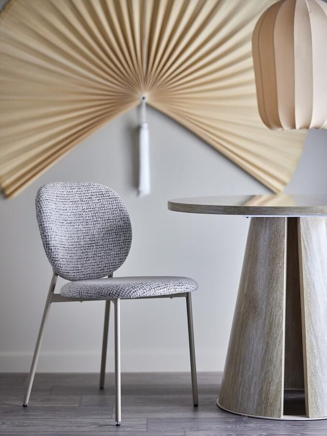 Bloomingville Eetkamerstoel Percey Chenille Naturel