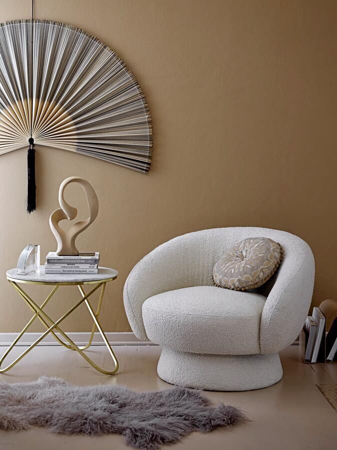 Bloomingville Fauteuil Ted Bouclé Off White