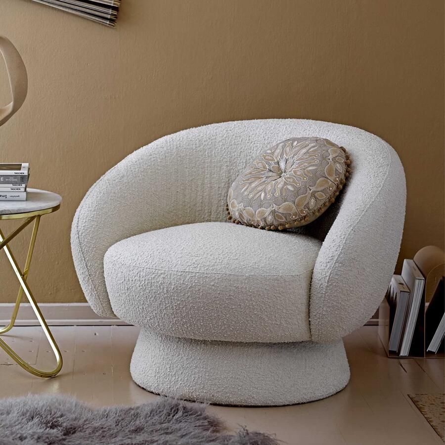 Bloomingville Fauteuil Ted Bouclé Off White