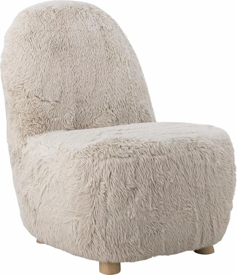 Bloomingville Fauteuil Yvona Furry stof Naturel