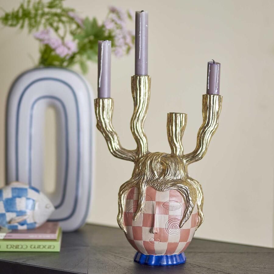Bloomingville Kandelaar Medusa 32cm hoog Goud