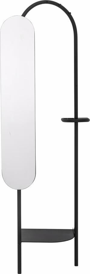 Bloomingville Kapstok Belen Met spiegel 185cm Zwart Passpiegel