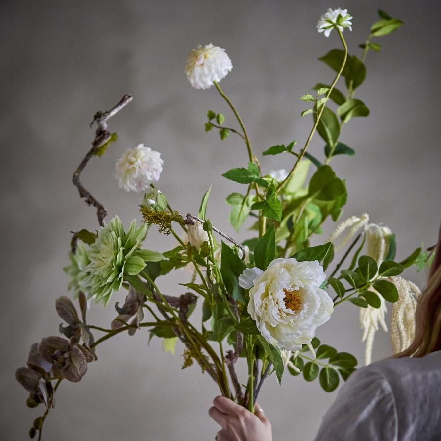 Bloomingville Kunstbloemen Rise 109cm hoog Wit