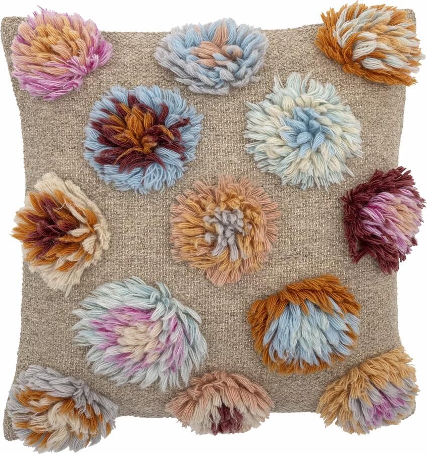 Bloomingville Kussen Somma Wolmix 50 x 50cm Multi