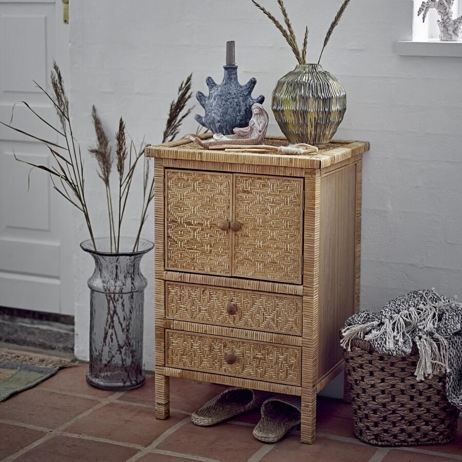 Bloomingville Ladenkast Lorris Rotan Met 3 lades 45cm Naturel