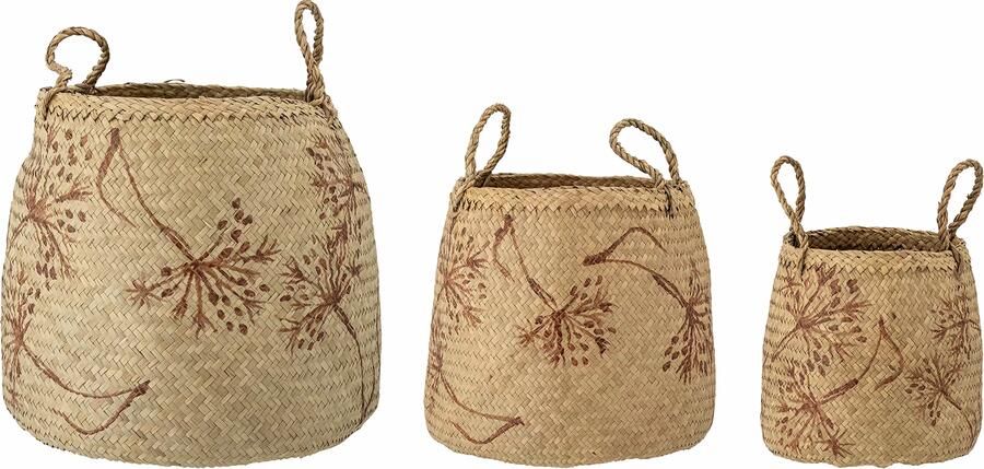 Bloomingville Mand Molli Zeegras Set van 3 stuks Naturel
