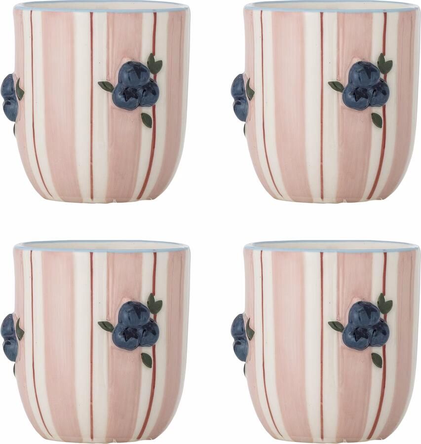 Bloomingville Mok Carry Set van 4 stuks Roze