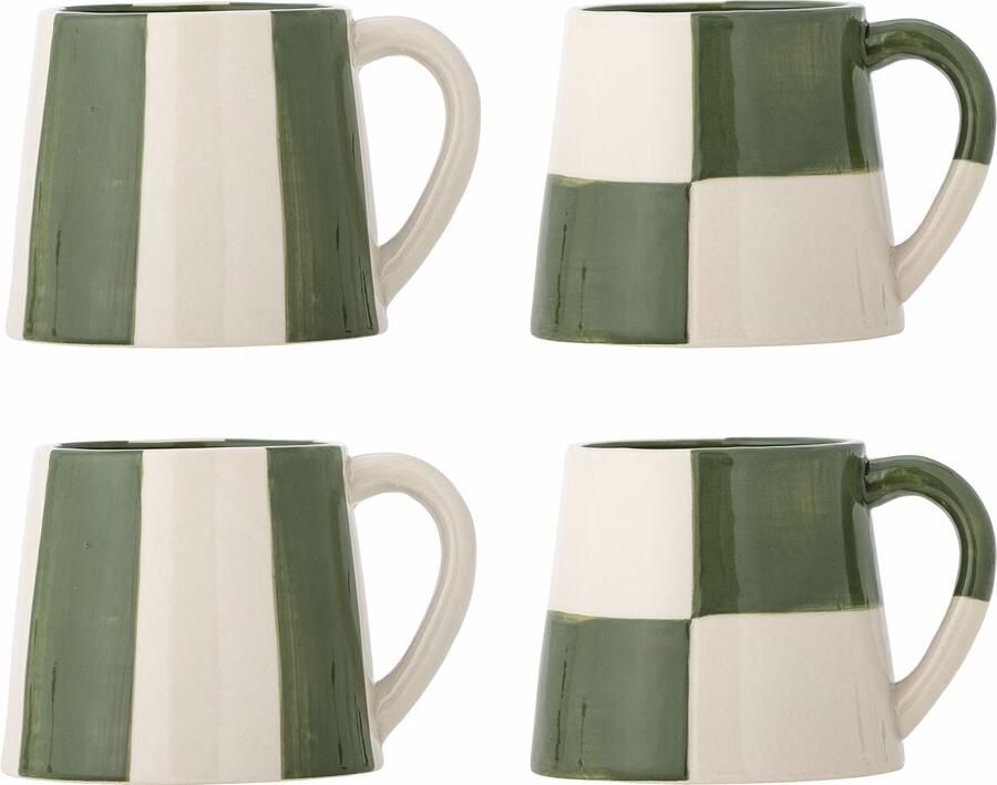 Bloomingville Mok Floki Set van 4 stuks Groen