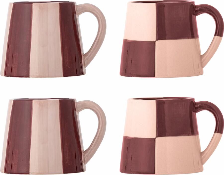 Bloomingville Mok Floki Set van 4 stuks Roze