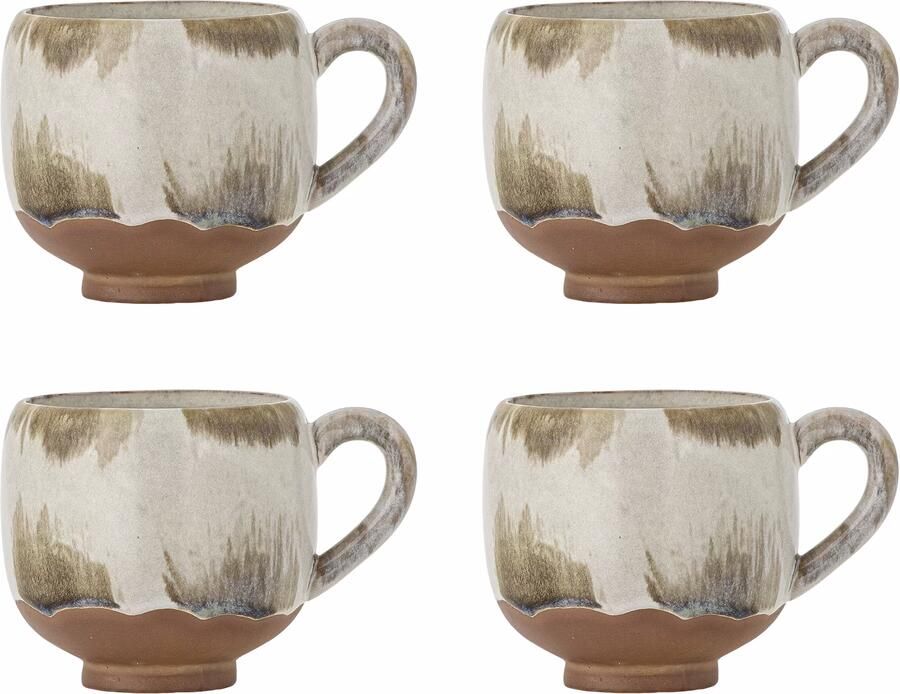Bloomingville Mok Jade Set van 4 stuks Naturel