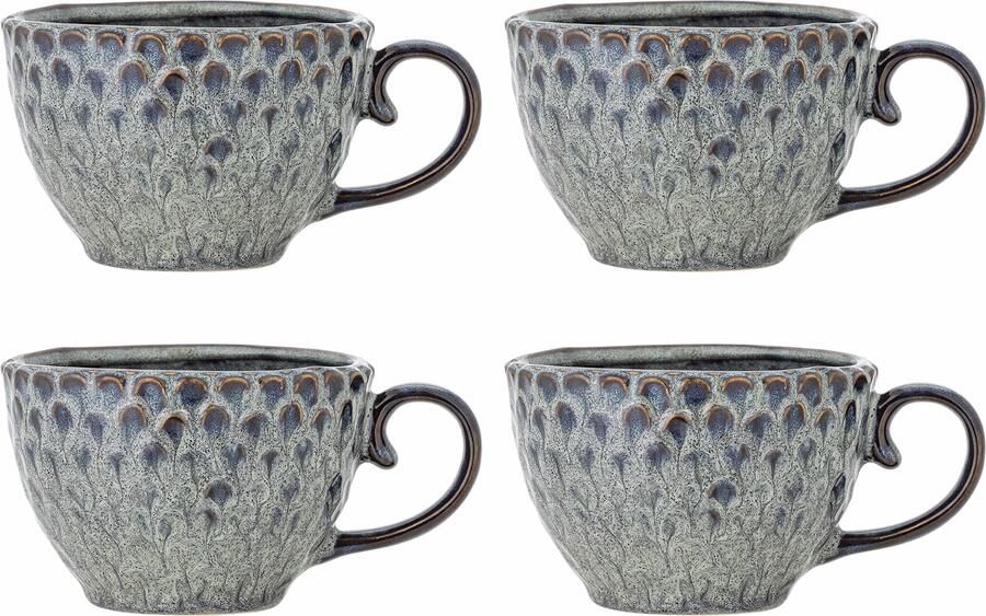 Bloomingville Mok Katrina Set van 4 stuks Grijs