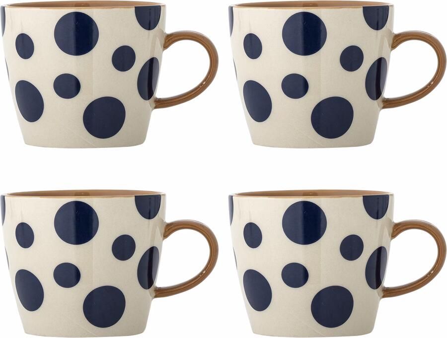 Bloomingville Mok Miri Set van 4 stuks Meerkleurig