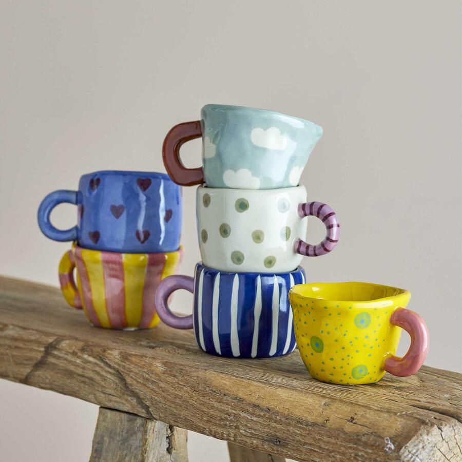 Bloomingville Mok Nini Set van 6 stuks Meerkleurig