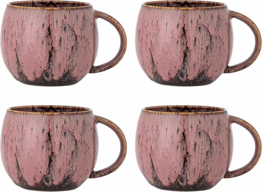 Bloomingville Mok Rayen Set van 4 stuks Roze