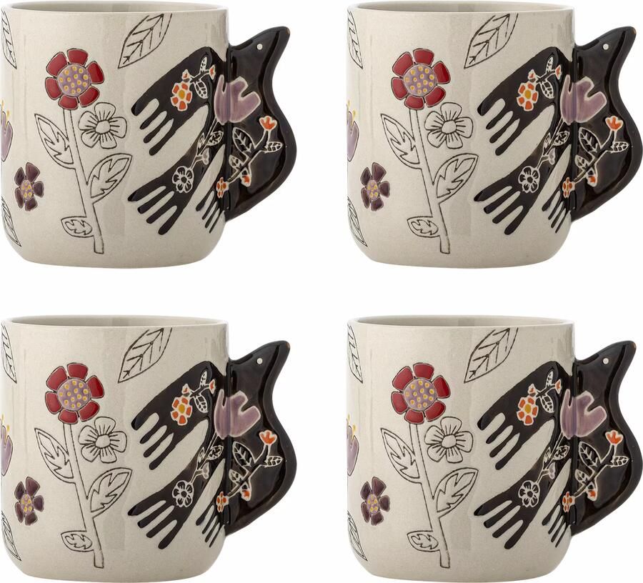 Bloomingville Mok Vivielle Set van 4 stuks Beige