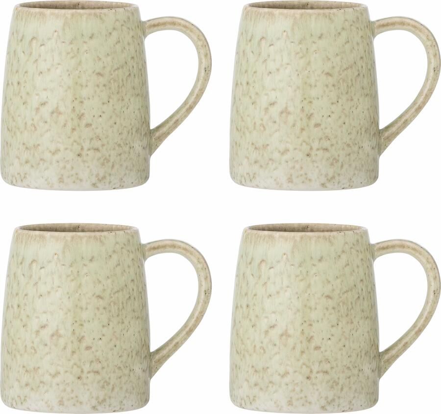 Bloomingville Mok Winnie Set van 4 stuks Groen Beige