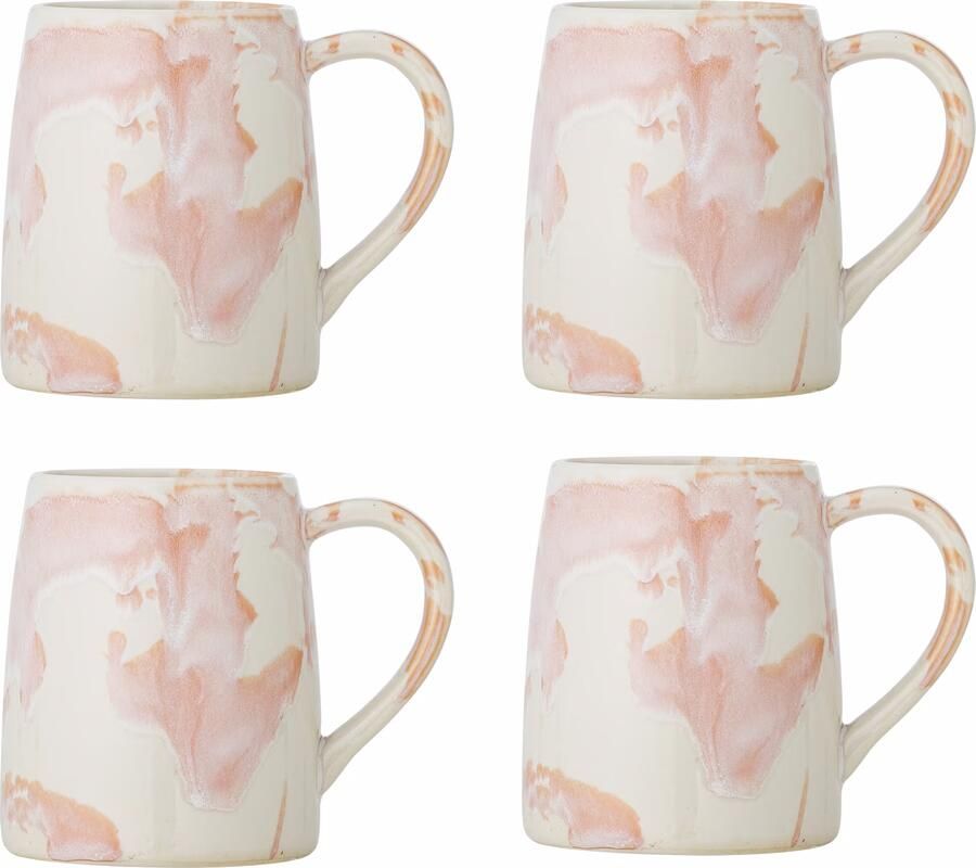 Bloomingville Mok Winnie Set van 4 stuks Roze