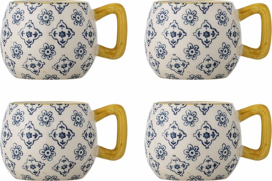 Bloomingville Mok Wrenna Set van 4 stuks Meerkleurig