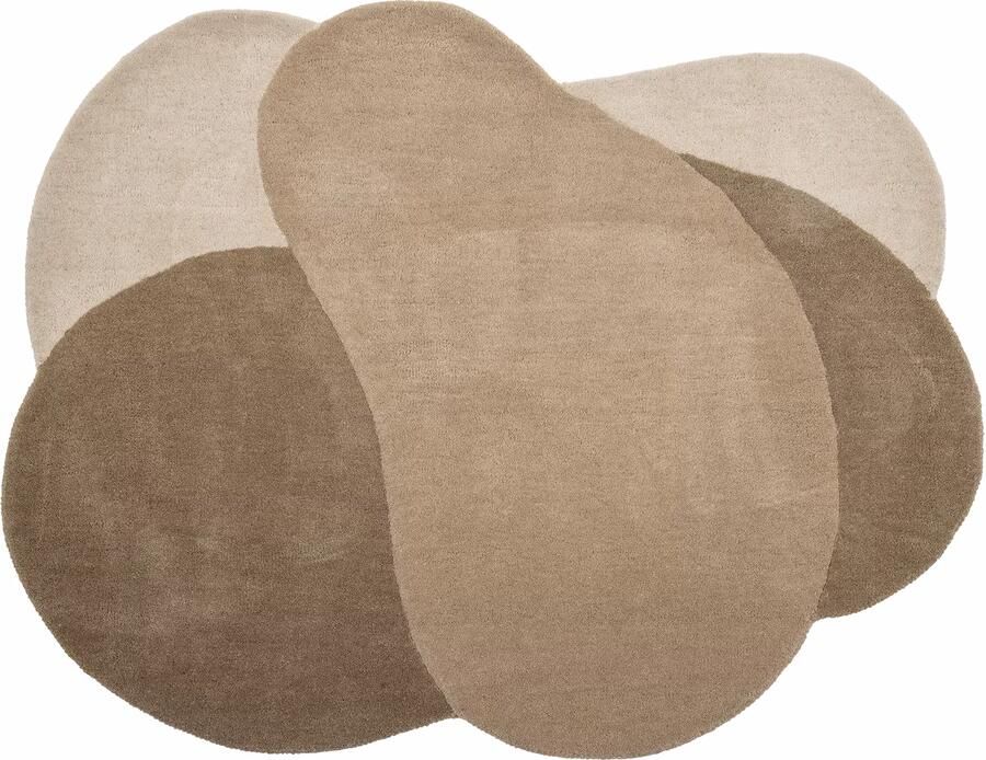 Bloomingville Organisch Vloerkleed Denton Wol 110 x 140cm Bruin