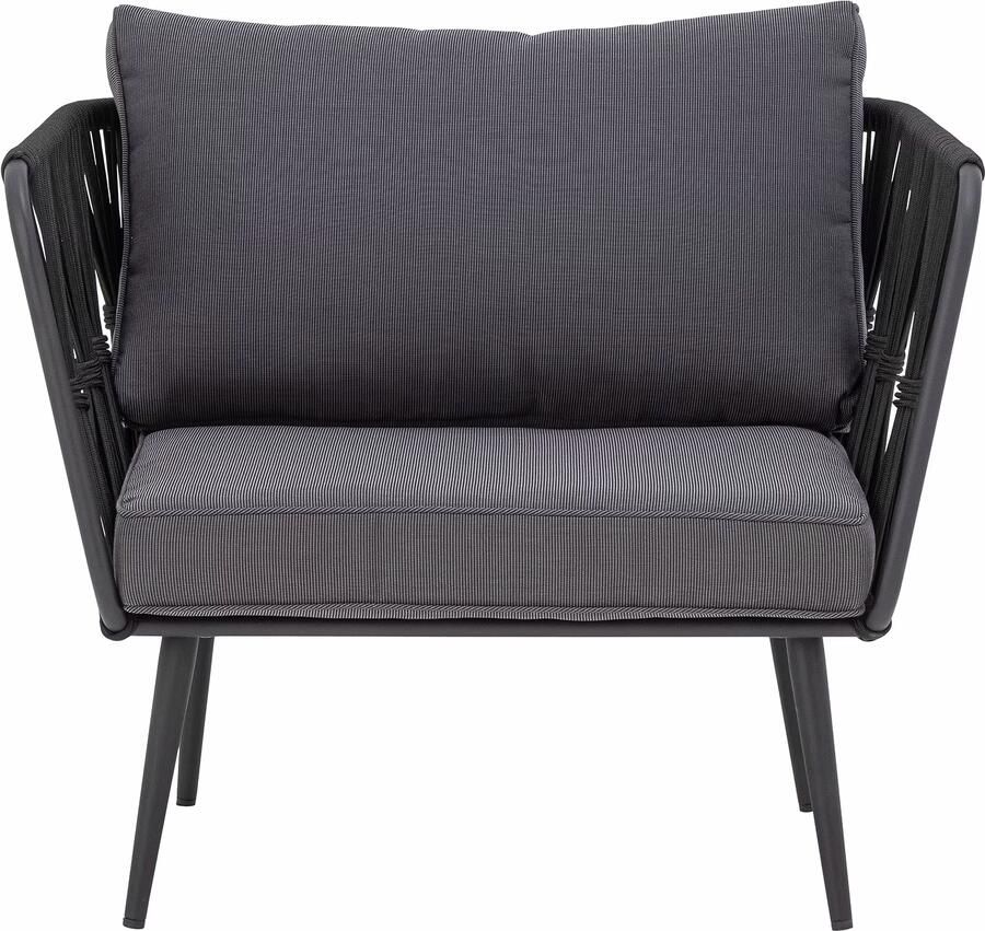 Bloomingville Outdoor Fauteuil Pavone Metaal en touw Zwart