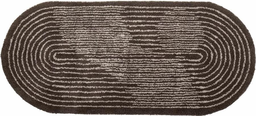 Bloomingville Ovaal Vloerkleed Zhina 70 x 160cm Bruin