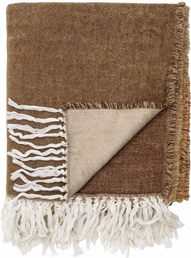Bloomingville Plaid Ara 150 x 130cm Bruin