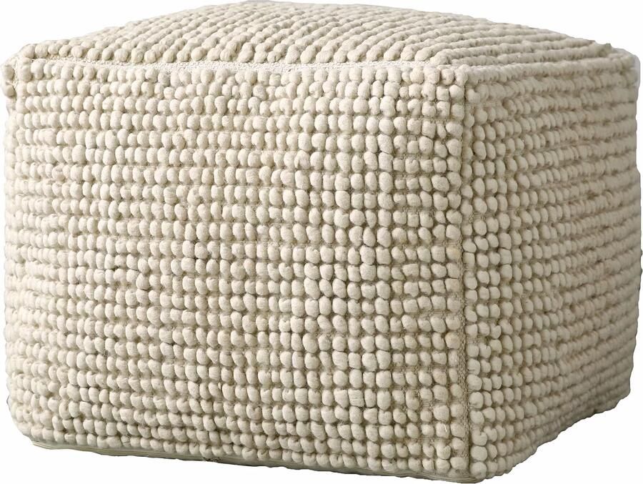 Bloomingville Poef Suna Wol Beige