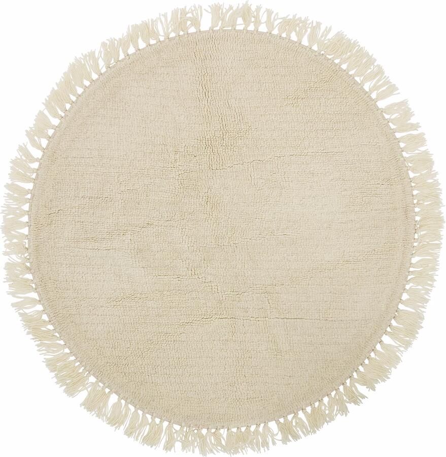Bloomingville Rond Vloerkleed Lenea Wol 110cm Naturel