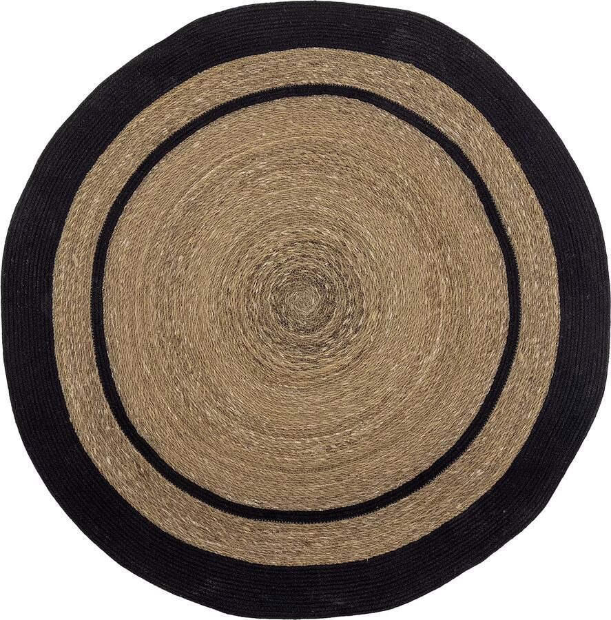 Bloomingville Rond Vloerkleed Lune Zeegras en jute 120cm Naturel