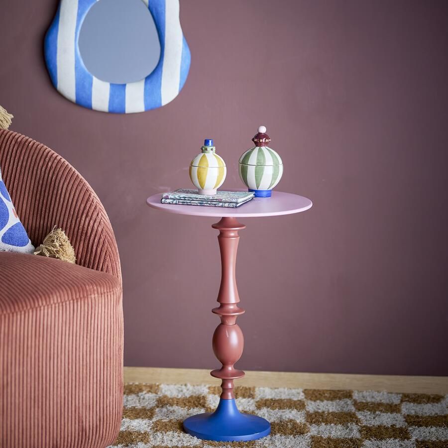 Bloomingville Ronde Bijzettafel Annan 37cm Rood