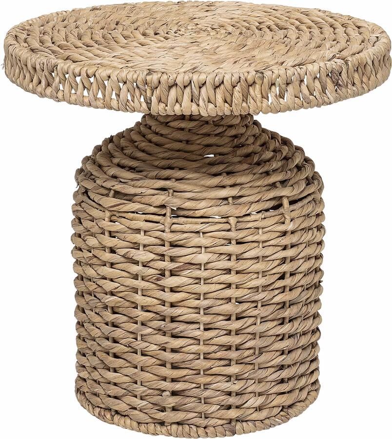 Bloomingville Bijzettafel Camo Sidetable Naturel Waterhyacinth ø47 47cm.H