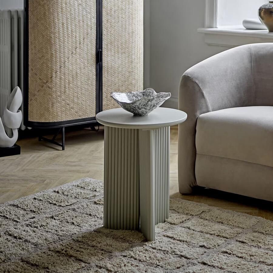 Bloomingville Ronde Bijzettafel Edith 40cm Wit