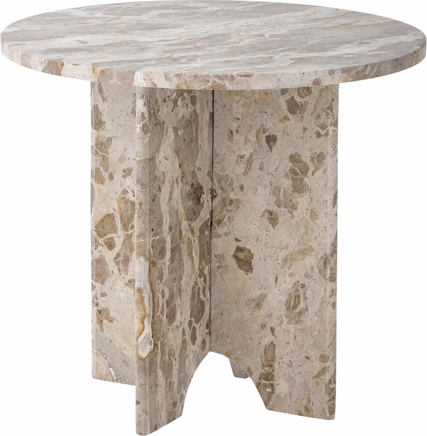 Bloomingville Ronde Bijzettafel Jasmia Marmer 46cm Bruin