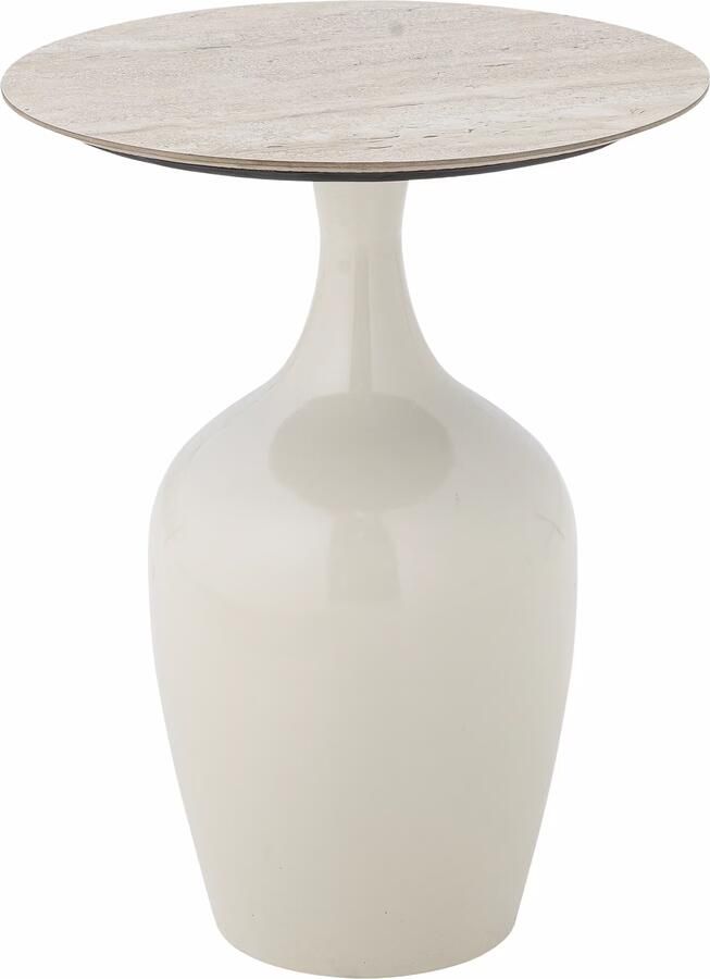 Bloomingville Ronde Bijzettafel Lecco Keramiek 40cm Naturel