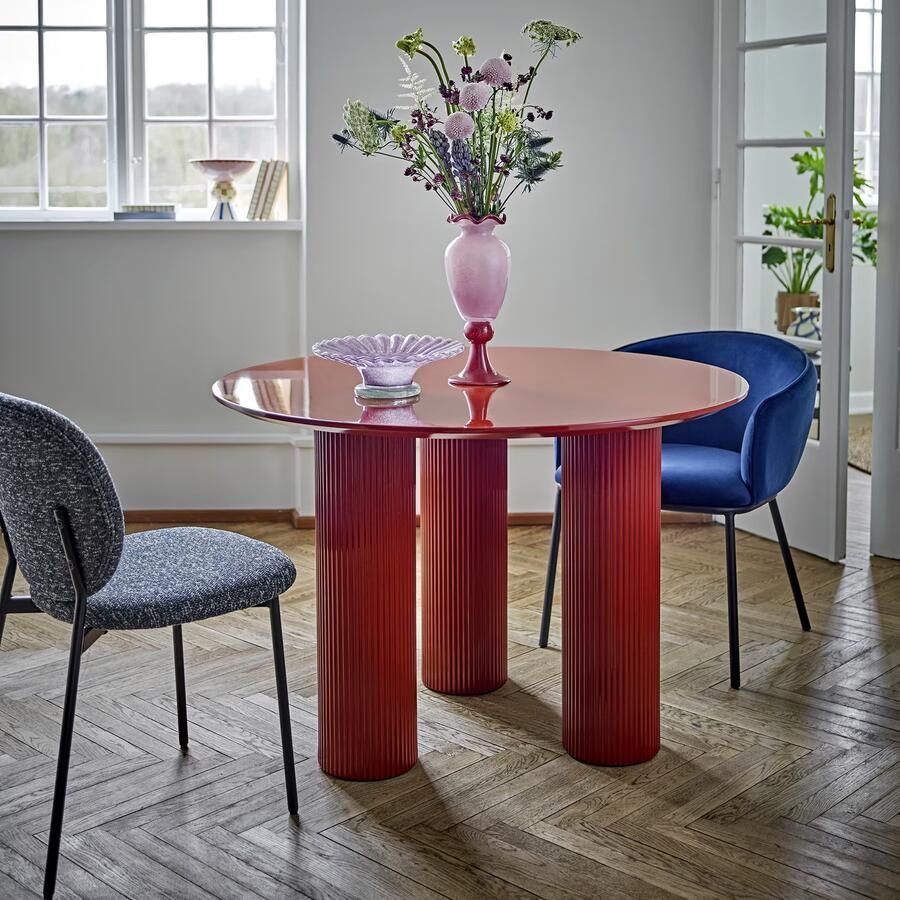 Bloomingville Ronde Eettafel Della 110cm Rood