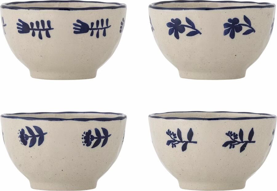 Bloomingville Schaal Eimy Set van 4 stuks 11cm Blauw