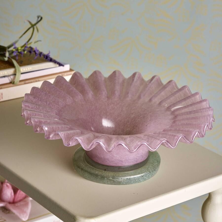 Bloomingville Schaal Garnet Glas 29cm Roze