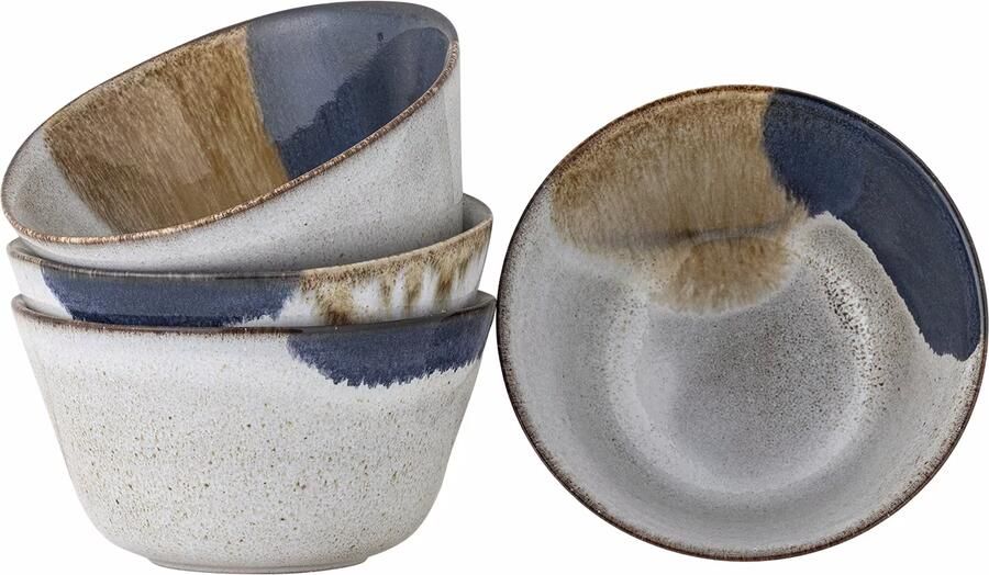 Bloomingville Schaal Jules Set van 4 stuks Blauw