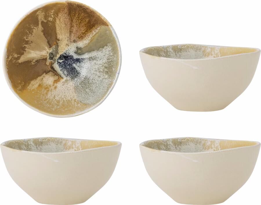 Bloomingville Schaal Lacey 15cm Set van 4 stuks Meerkleurig