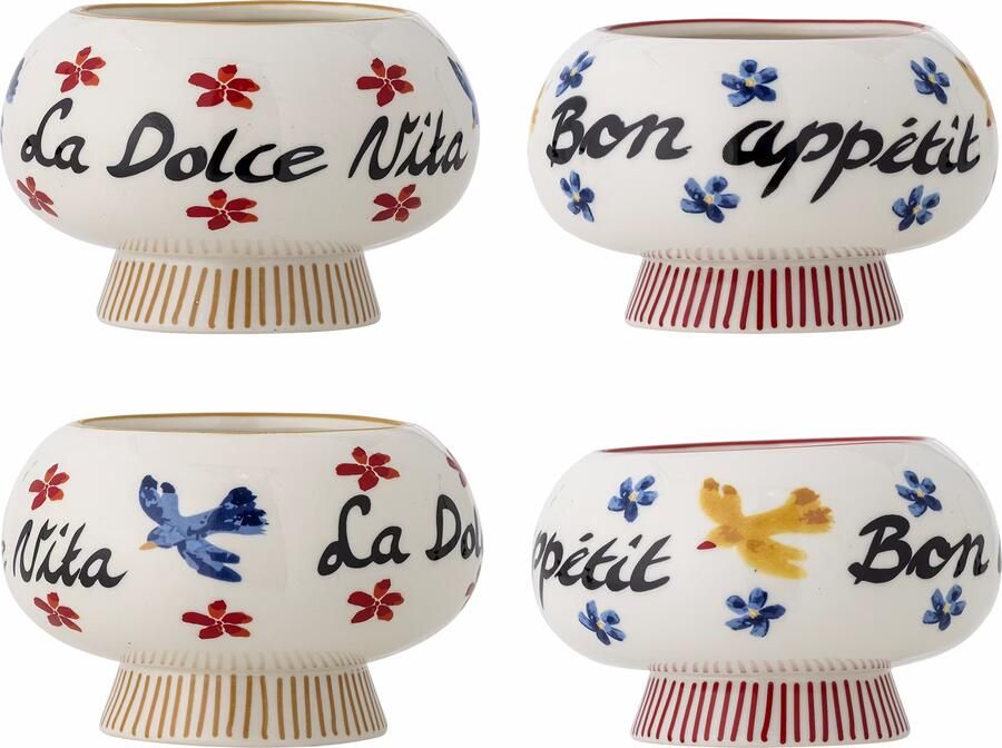 Bloomingville Schaal Lindsay Set van 4 stuks Meerkleurig