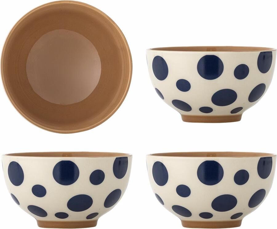 Bloomingville Schaal Miri Set van 4 stuks Meerkleurig