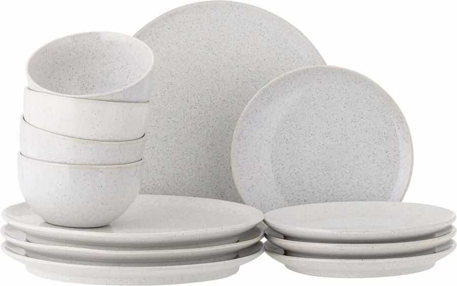 Bloomingville Serviesset Addison Set van 12 stuks Wit
