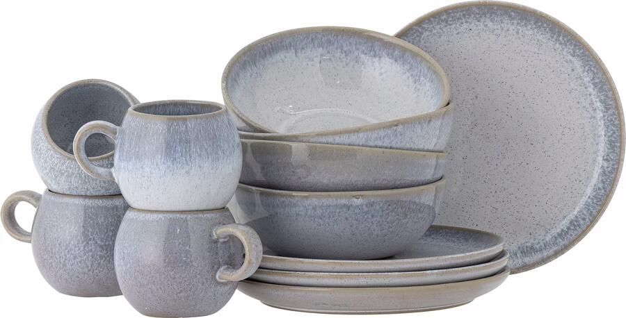 Bloomingville Serviesset Paula Set van 12 stuks Blauw