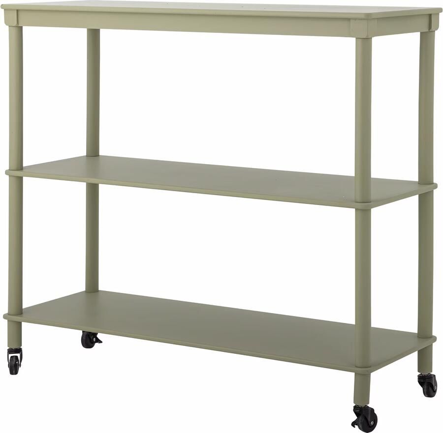 Bloomingville Sidetable Harald Met wieltjes 102cm Groen